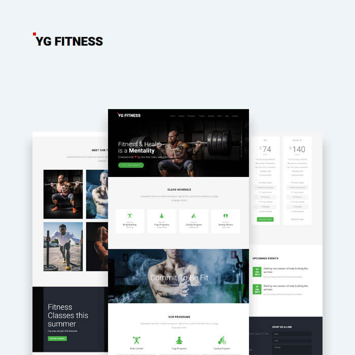 YG Fitness Drupal 8 Theme 