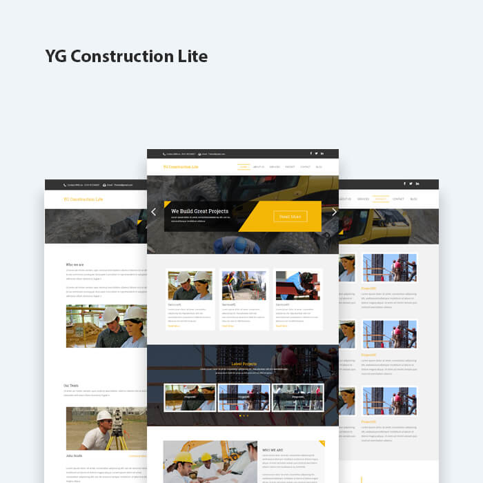 YG Construction Lite Drupal 8 Theme