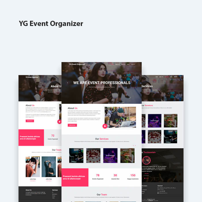 YG Event Organizer Drupal 8 Theme